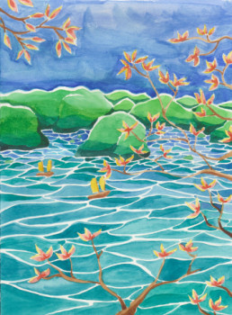 Œuvre contemporaine nommée « La baie d'Halong », Réalisée par COUP DE CRéONS