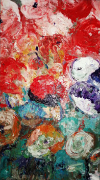 Œuvre contemporaine nommée « Bouquet. D'anemones », Réalisée par A. GARNIER