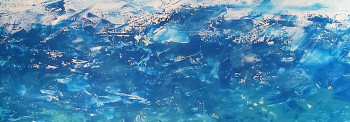 Œuvre contemporaine nommée « Abstract Bleu », Réalisée par GOSSELIN MICHELE
