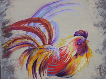 Œuvre contemporaine nommée « le coq "maurice" », Réalisée par PIERRETTE RICAUD