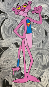 Œuvre contemporaine nommée « Super pink », Réalisée par MONSIEUR PIERRE