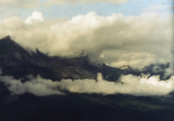Œuvre contemporaine nommée « Les Alpes..... », Réalisée par PHILIPPE BERTHIER