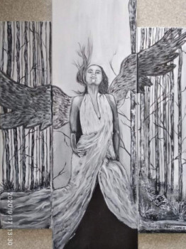 Œuvre contemporaine nommée « Angel », Réalisée par RêV à NAISSANCE