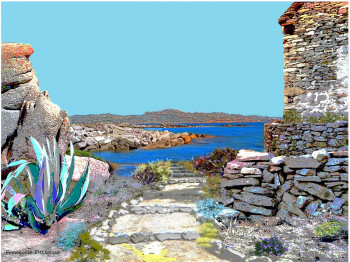 Œuvre contemporaine nommée « la maison du bord de mer », Réalisée par FRANçOISE DELEGLISE