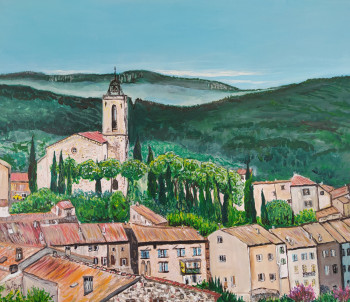 Œuvre contemporaine nommée « Village provençal », Réalisée par CHRISTIAN KIEFFER