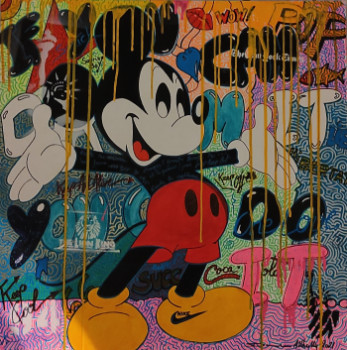 Œuvre contemporaine nommée « Mickey Pop », Réalisée par DAMIEN ALLHEILLY