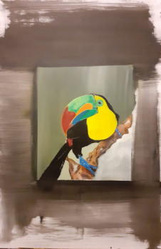 Œuvre contemporaine nommée « Toucan », Réalisée par RêV à NAISSANCE