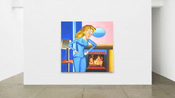 Œuvre contemporaine nommée « Woman in blue », Réalisée par MATHIEU CHARVET