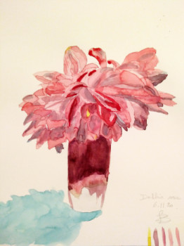 Œuvre contemporaine nommée « Dalhia rose », Réalisée par BARTLET-DROUZY