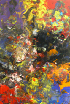 Œuvre contemporaine nommée « Pich' magic abstract art 187 1 », Réalisée par PICH