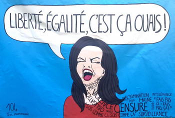 Œuvre contemporaine nommée « Liberté, Égalité, c'est ça ouais ! », Réalisée par THE_INSOMNIAQUE