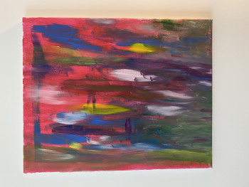Œuvre contemporaine nommée « le paradis des couleurs », Réalisée par ELONA BAILLEUL