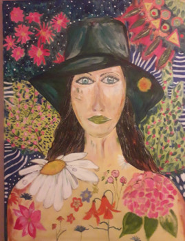 Œuvre contemporaine nommée « Femme en fleur », Réalisée par CATHERINE PARIS