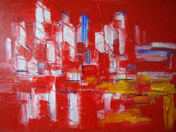 Œuvre contemporaine nommée « La ville rouge », Réalisée par AUGUIN