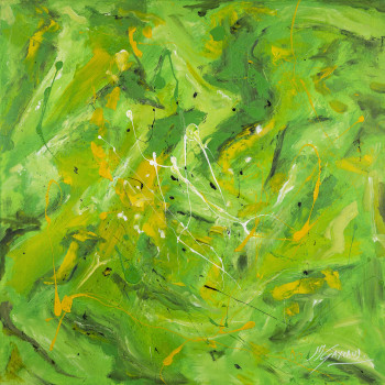 Œuvre contemporaine nommée « Rapsodie en vert », Réalisée par JEAN-MARC GAYRAUD