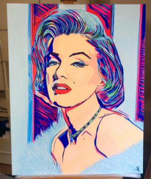 Œuvre contemporaine nommée « Marilyn », Réalisée par SPLARTDESIGNS