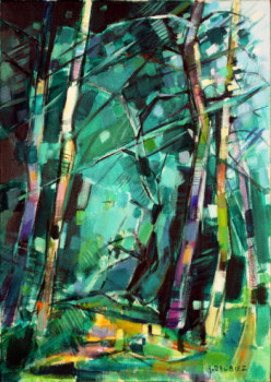 Œuvre contemporaine nommée « Chemin sous bois », Réalisée par DALBIEZ