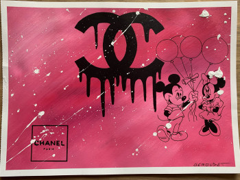 Œuvre contemporaine nommée « Pink Disney Chanel », Réalisée par GEROUDARTIST