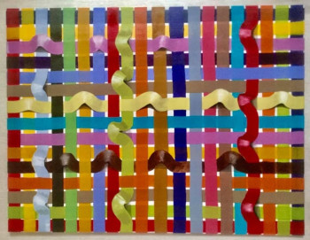 Œuvre contemporaine nommée « SOULÈVEMENT - Collection « RUBANS » », Réalisée par GENEVIèVE M PORTAL