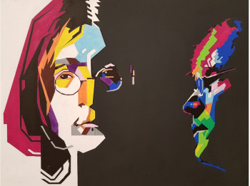 Œuvre contemporaine nommée « JOHN LENNON », Réalisée par MICHEL MORLOT