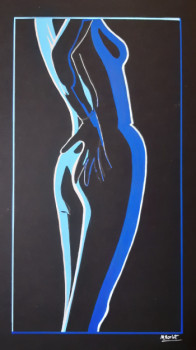 Œuvre contemporaine nommée « LUMIERE BLEUE », Réalisée par MICHEL MORLOT