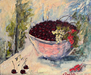 Œuvre contemporaine nommée « Cerises », Réalisée par NADYA RIGAILL