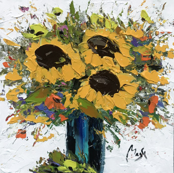 Œuvre contemporaine nommée « les tournesols », Réalisée par LOUIS MAGRE