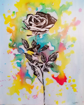 Œuvre contemporaine nommée « Ma rose... », Réalisée par SEITZ