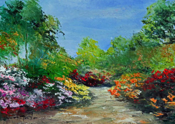 Œuvre contemporaine nommée « Le parc floral de Boutiguéry 3 », Réalisée par MICHEL HAMELIN