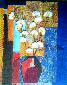 Œuvre contemporaine nommée « Branche de coton », Réalisée par GINNA