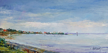 Œuvre contemporaine nommée « La pointe de l'Aiguillon d'Arcachon », Réalisée par MICHEL HAMELIN