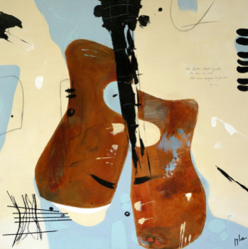 Œuvre contemporaine nommée « La Guitare », Réalisée par JYLE
