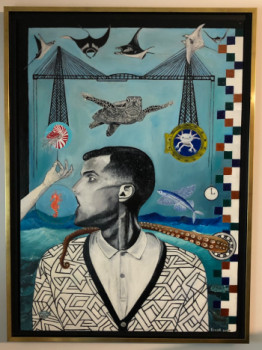 Œuvre contemporaine nommée « Stromae 3 ( L’habitant des profondeurs ) ... », Réalisée par FRANK