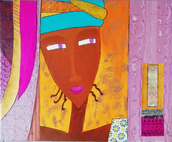 Œuvre contemporaine nommée « africaine 2 », Réalisée par SYLVIE DUPRAZ