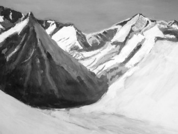 Œuvre contemporaine nommée « Les Deux Alpes », Réalisée par HUSSONJF