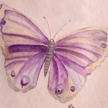 Œuvre contemporaine nommée « Jolie papillon », Réalisée par HORIYA MARIE