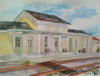 Œuvre contemporaine nommée « Gare de St Jean d'Angély », Réalisée par BARTLET-DROUZY