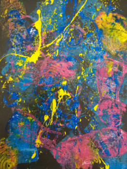 Œuvre contemporaine nommée « Peinture acrylique 4892 », Réalisée par SINDA S.