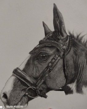 Œuvre contemporaine nommée « Cheval », Réalisée par KINAYE.DESSIN