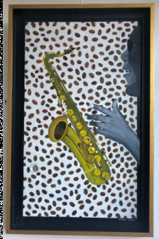 Œuvre contemporaine nommée « Papa Groove ( Manu Dibango ) », Réalisée par FRANK