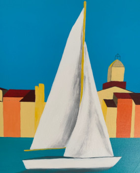 Œuvre contemporaine nommée « St tropez », Réalisée par ST JUIN DE BRUNEVAL