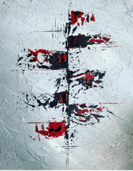 Œuvre contemporaine nommée « Thorny flowers », Réalisée par NG_ABSTRAIT_PAINT