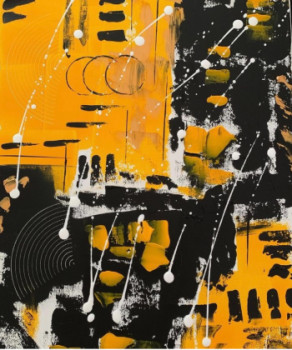 Œuvre contemporaine nommée « Polychrome », Réalisée par NG_ABSTRAIT_PAINT