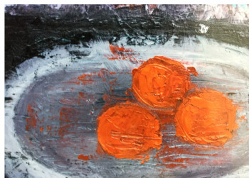 Œuvre contemporaine nommée « orange », Réalisée par SYLVIE BESNIER