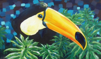 Œuvre contemporaine nommée « Toucan élégant », Réalisée par MYRIAM LAKRAA (EI)