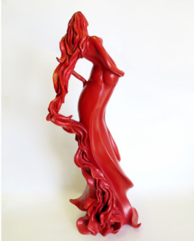 Œuvre contemporaine nommée « Red is The New Black », Réalisée par MYR SCULPTURES