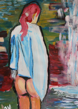 Œuvre contemporaine nommée « Le nymphe Emilie à la cascade », Réalisée par JERôME DUFAY