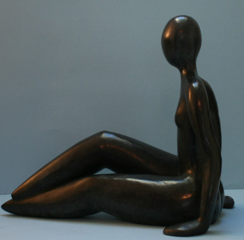 Œuvre contemporaine nommée « Minérale- bronze », Réalisée par ISABELLE MOTTE