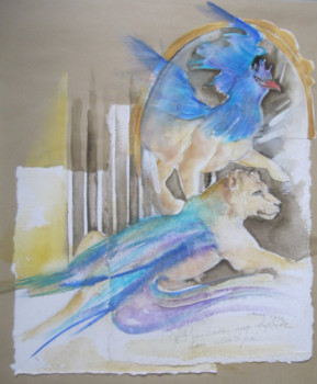 Œuvre contemporaine nommée « "Moitié lionne et oiseau de paradis" », Réalisée par MARLEEN MELENS
