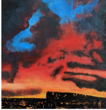 Œuvre contemporaine nommée « coucher de soleil », Réalisée par SYLVIE DUPRAZ